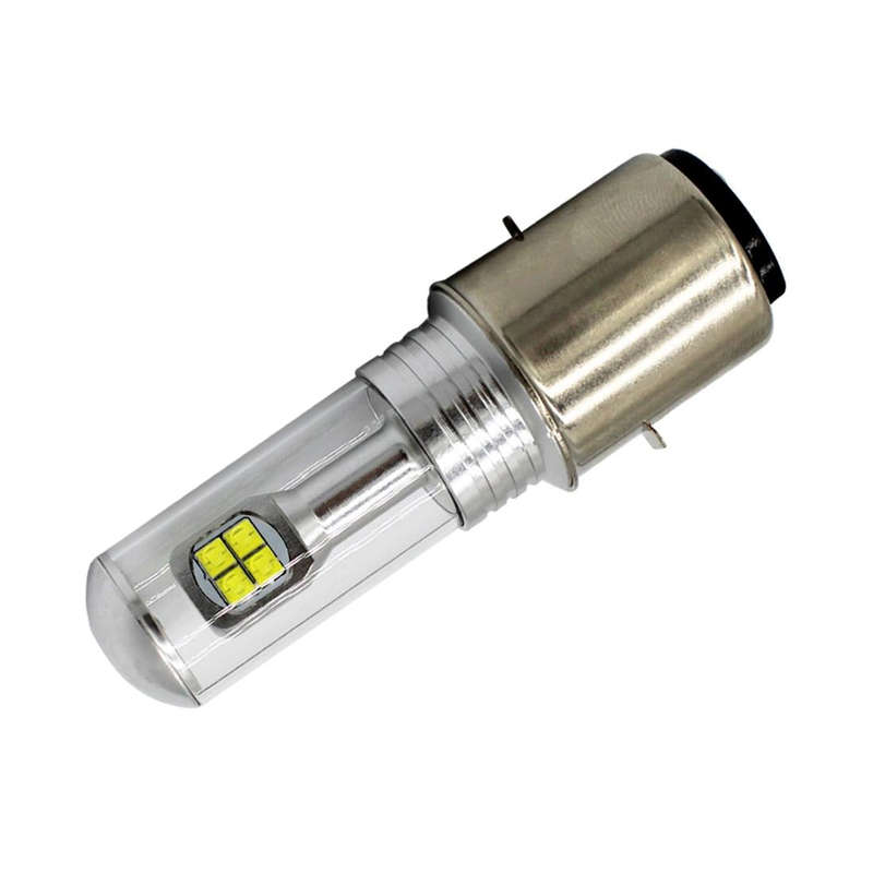 Motorcycle Headlights 750LM 6000K White H6/BA20D 40W 8-LED Bulbs, DC 12-24V