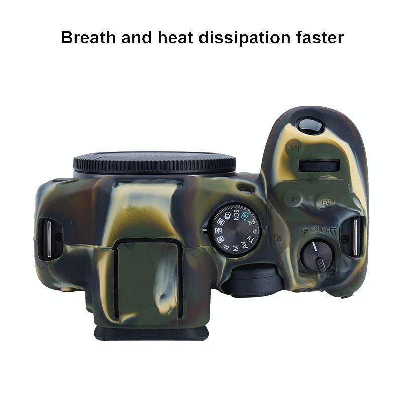 For Canon EOS R7 Soft Silicone Protective Case (Camouflage)