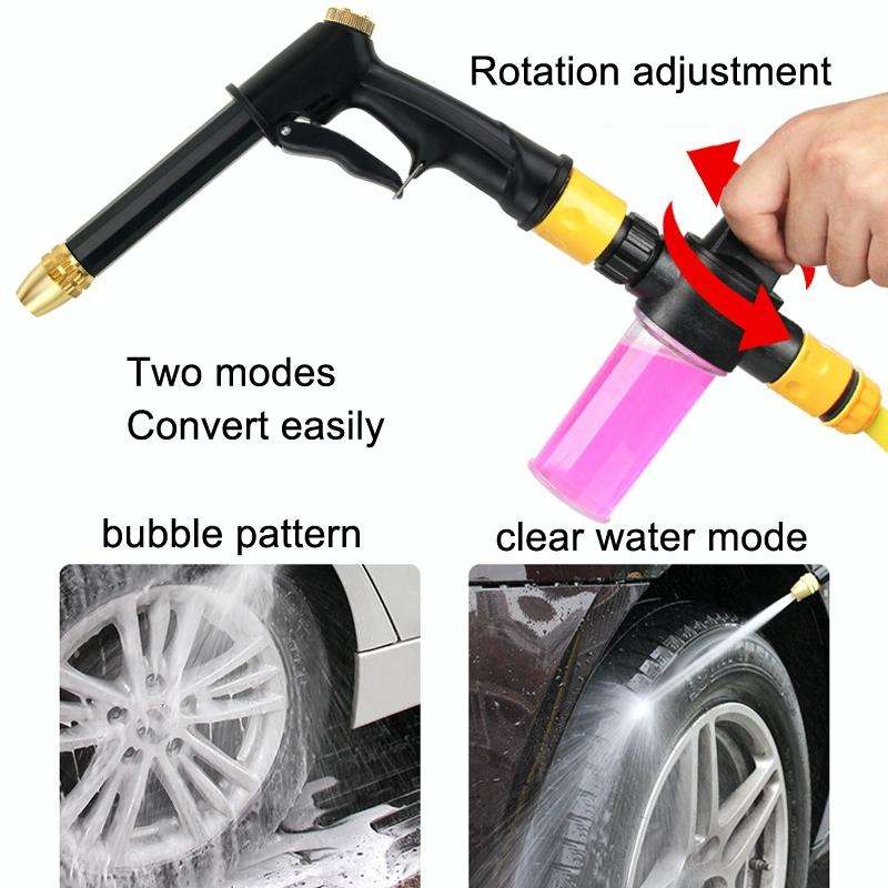High Pressure Car Wash Hose Telescopic Watering Sprinkler, Style: H2+3 Connector+10m Tube+Foam Pot