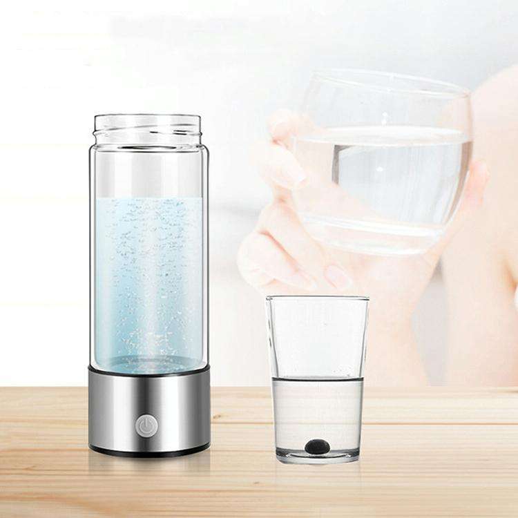 Portable Electrolyzed Water Cups Hydrogen-Rich Water Cups, Capacity: 420ml(Silver)