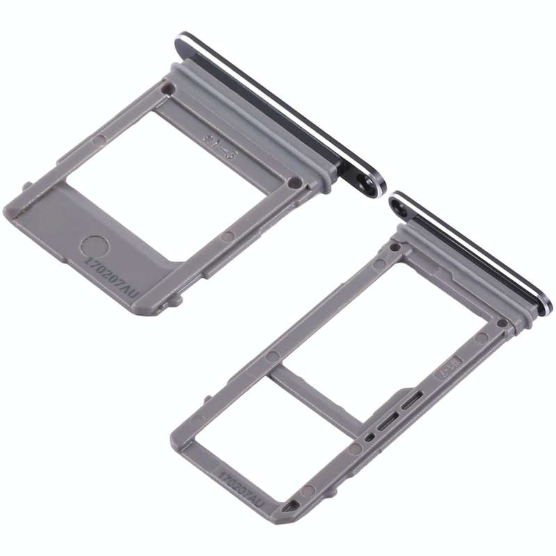 For Galaxy A520 / A720 2 SIM Card Tray + Micro SD Card Tray (Black)