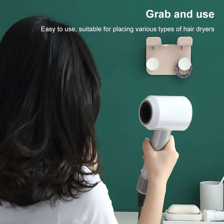 Bathroom Hair Dryer Rack Wall-mounted Hair Dryer Simple Rack(Light Green)