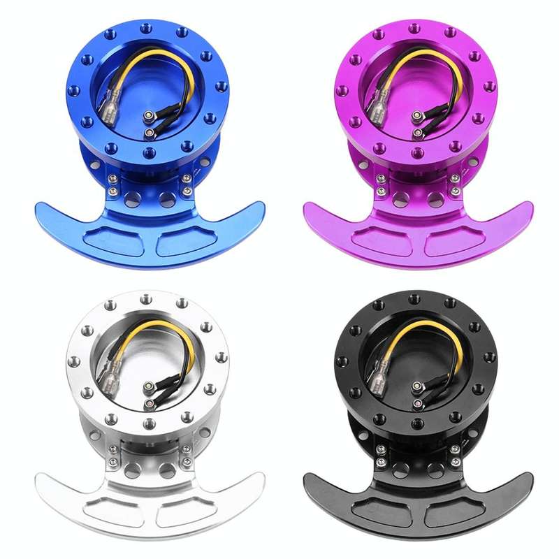Car Tilt Racing Steering Wheel Quick Release Hub Kit Adapter Body Removable Snap Off Boss Kit(Black)