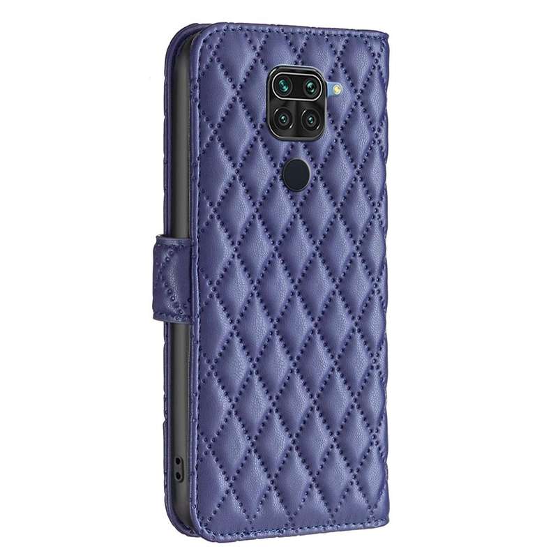 For Xiaomi Redmi Note 9 / 10X 4G Diamond Lattice Wallet Leather Flip Phone Case(Blue)