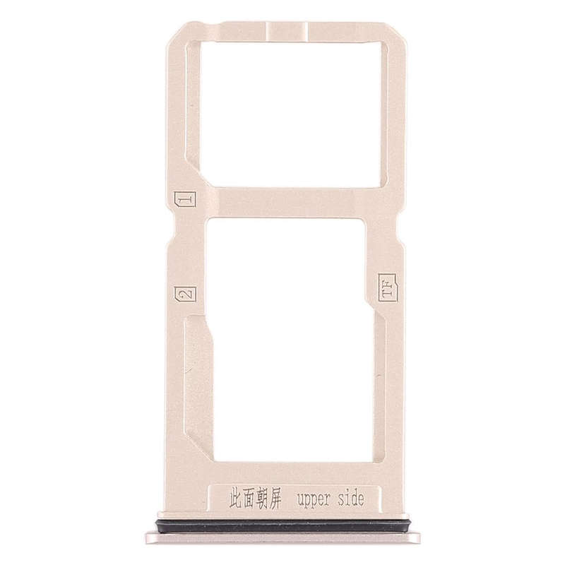 For Vivo X20 Plus SIM Card Tray + SIM Card Tray / Micro SD Card Tray (Gold)