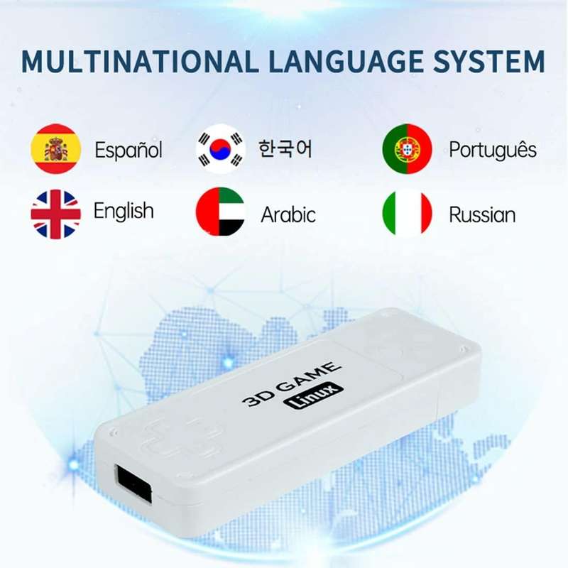 Y6 Handheld Game Console 2.4G HD 4K Wireless Portable Linux Video Game Stick, Style: 128G 10000+ ...