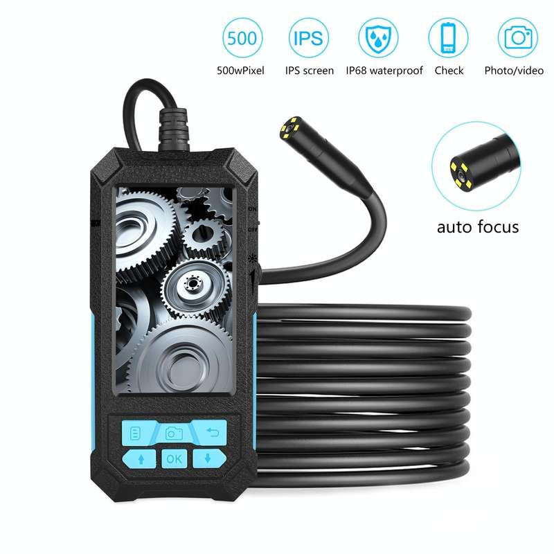 P90 14mm 4.5 inch HD 500W Autofocus Camera Endoscope Portable Waterproof Industrial Pipe Endoscop...