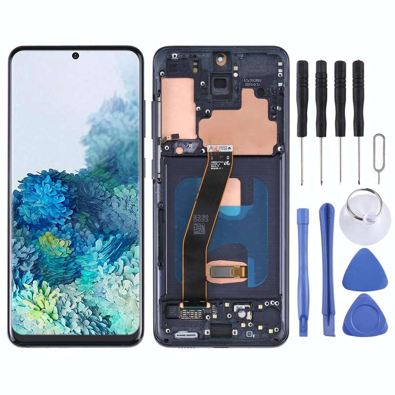 Original Super AMOLED LCD Screen and Digitizer Full Assembly with Frame for Samsung Galaxy S20 5G...