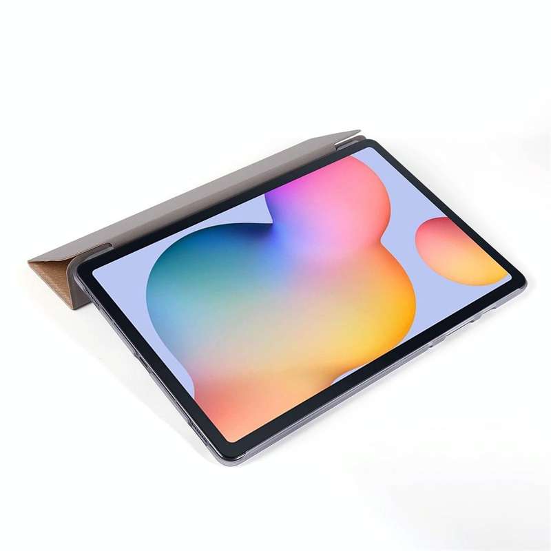 For Samsung Galaxy Tab S8 / Galaxy Tab S7 / T870 Silk Texture Three-fold Horizontal Flip Leather ...