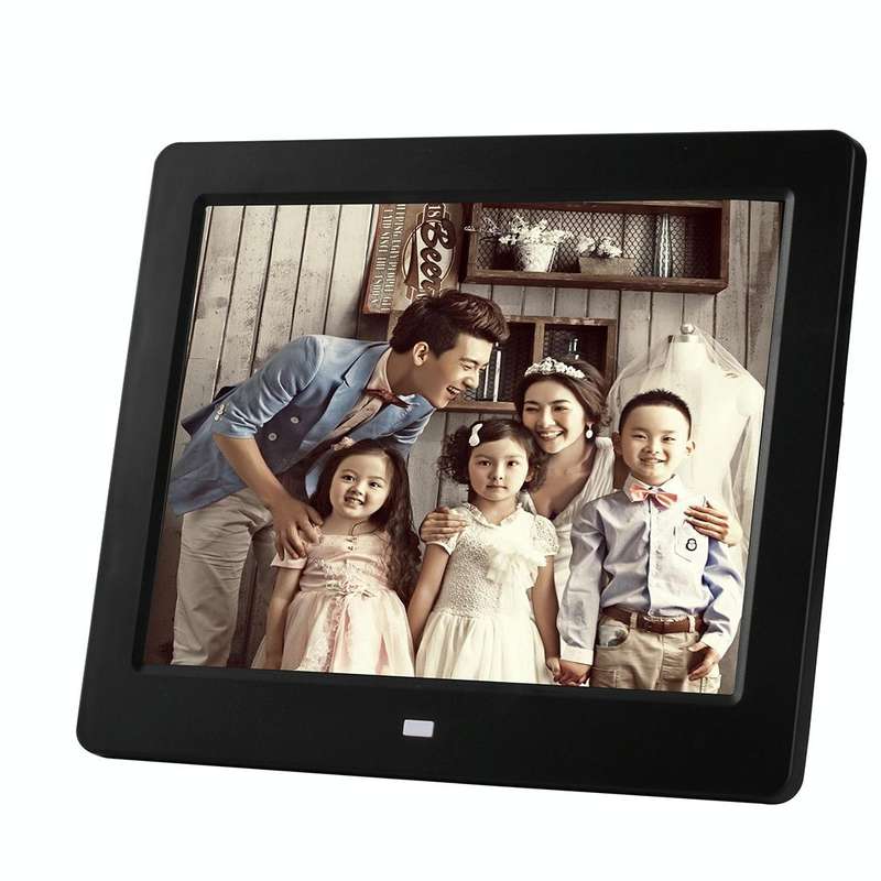 8 inch LED Display Multi-media Digital Photo Frame with Holder & Music & Movie Player, Support US...