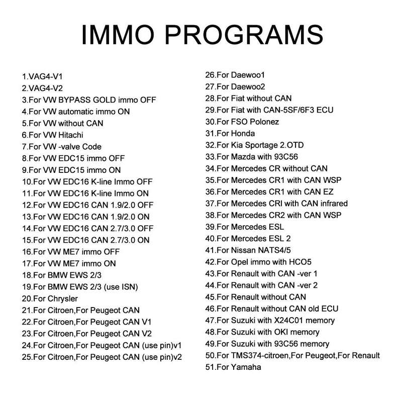 SQU OF80 Universal Car Emulator Signal Reset Immo / Tacho Programs Place ESL Diagnostic Seat Occu...