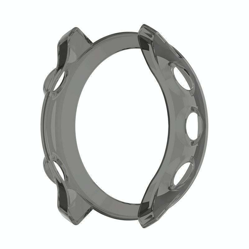 For Garmin Forerunner 158 / 55 Half Coverage Hollowed TPU Protective Case(Transparent Black)
