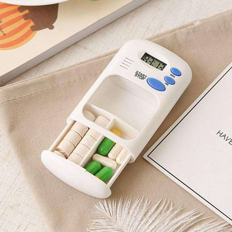 Smart portable Multi-Alarm Timer Pills Reminder Medicine Box(White)