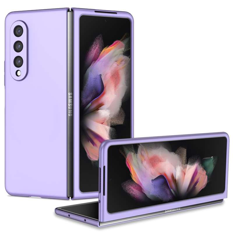 For Samsung Galaxy Z Fold3 5G Armor Foldable Phone Case(Purple)