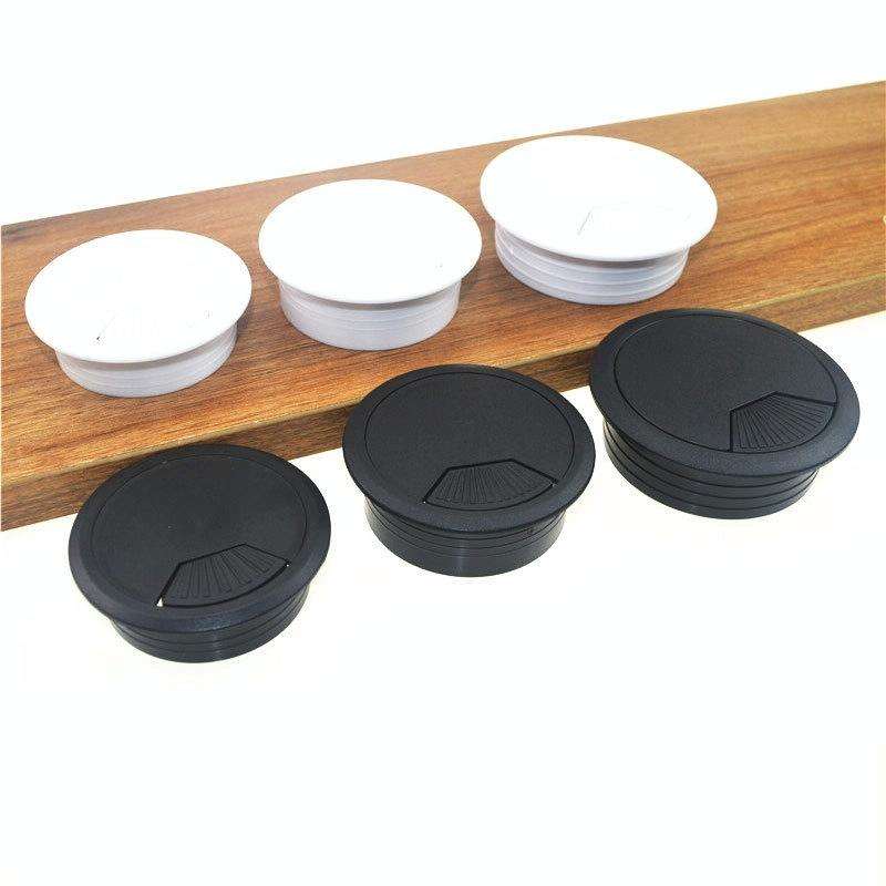 20 PCS ABS Plastic Round Cable Box Computer Desk Cable Hole Cover, Specification: 53mm (White)