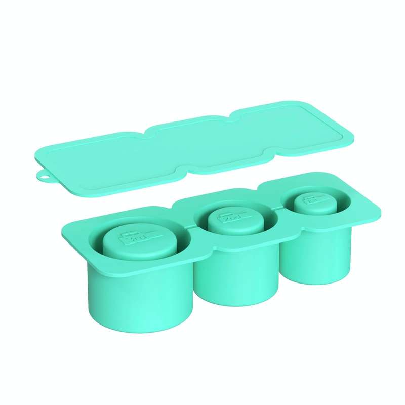 Silicone Ice Molds With Lid For Stanley Tumblers Cups Can Making 3 Hollow Cylinders(Green)