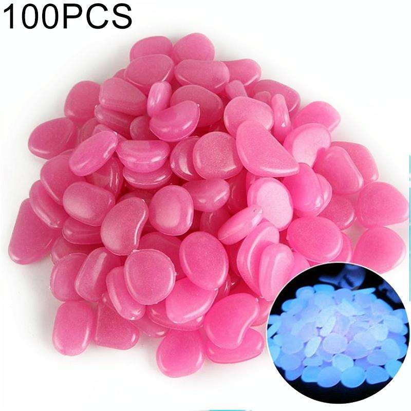 100 PCS Glow in The Dark Garden Pebbles for Walkways & Decoration and Plants Luminous Stones(Dark...