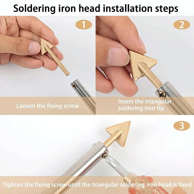 16mm Plastic Bumper Repair Triangular Wrinkle Removal Soldering Iron Tip