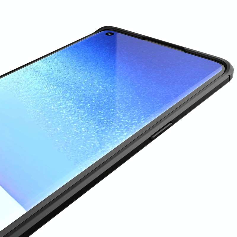 For OPPO Reno5 Pro 5G Litchi Texture TPU Shockproof Case(Black)