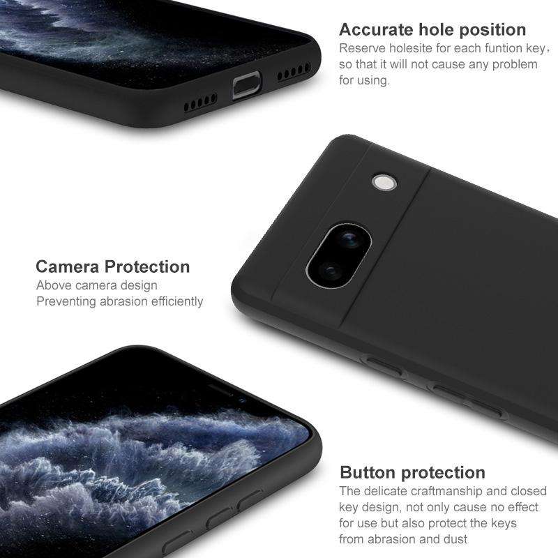 For Google Pixel 7a IMAK UC-3 Series Shockproof Frosted TPU Phone Case(Black)