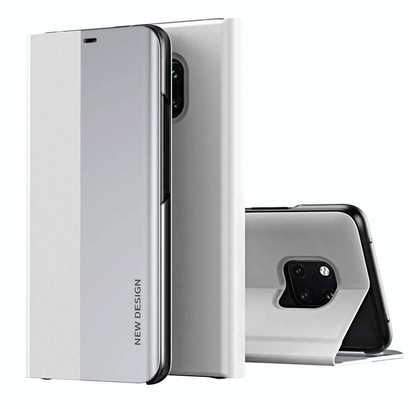 For Huawei Mate 20 Pro Side Electroplated Dormant Ultra-Thin Horizontal Flip Leather Case with Ho...