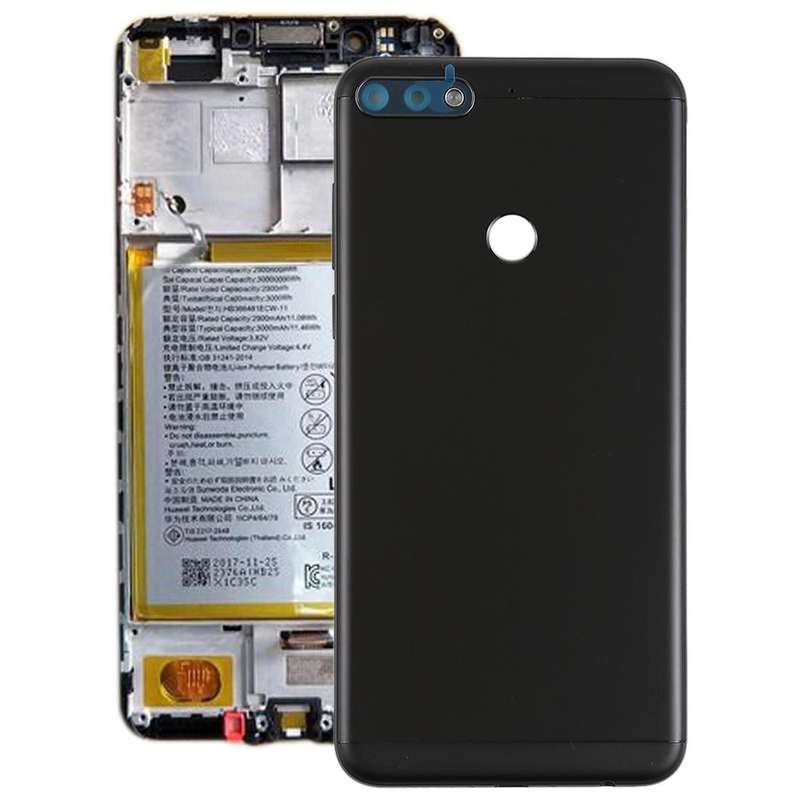 Back Cover with Side Keys for Huawei Honor Play 7C(Black)
