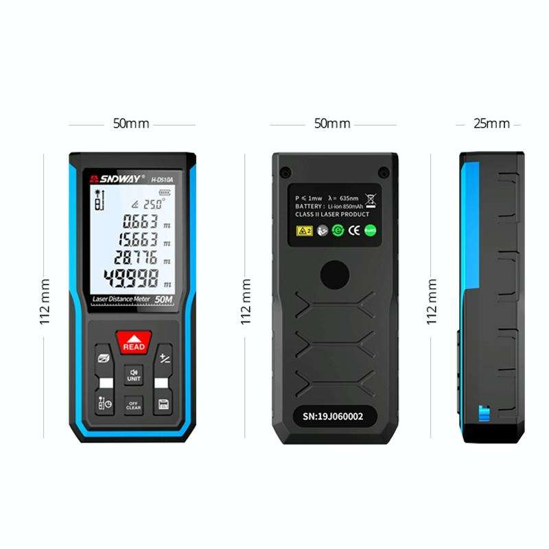 SNDWAY H-D100A Handheld Laser Rangefinder Infrared Measuring Instrument, Distance: 100m