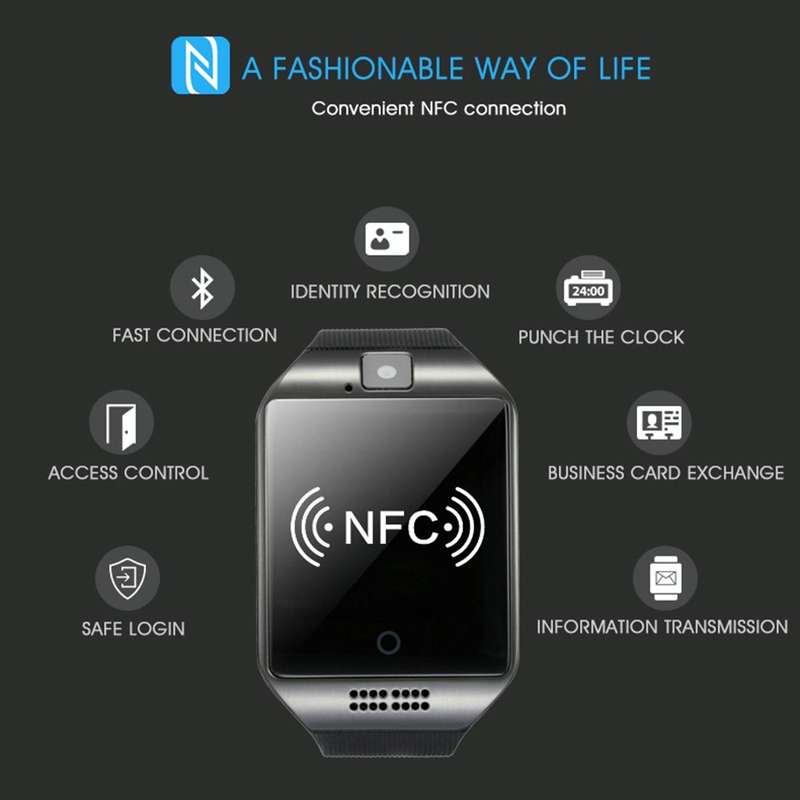 Q18 1.54 inch TFT Screen MTK6260A 360MHz Bluetooth 3.0 Smart Watch Phone, 128M + 64M Memory(Black)