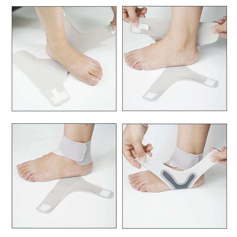 Thin Breathable Compression Ankle Sprain Fixation Strap, Size: Right Foot (M)