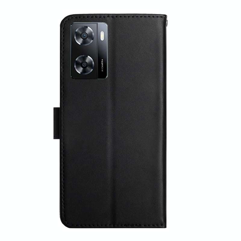 For OPPO A57 4G/A77 4G/Realme Narzo 50 5G/Realme V23 Genuine Leather Fingerprint-proof Horizontal...