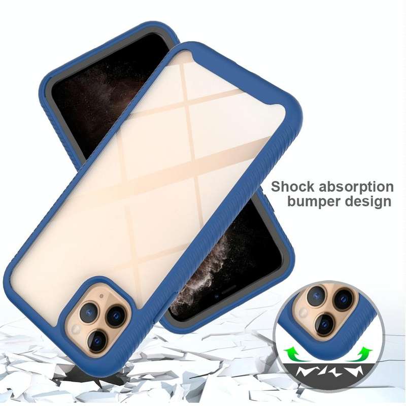For iPhone 11 Pro Max Starry Sky Solid Color Series Shockproof PC + TPU Protective Case(Black)