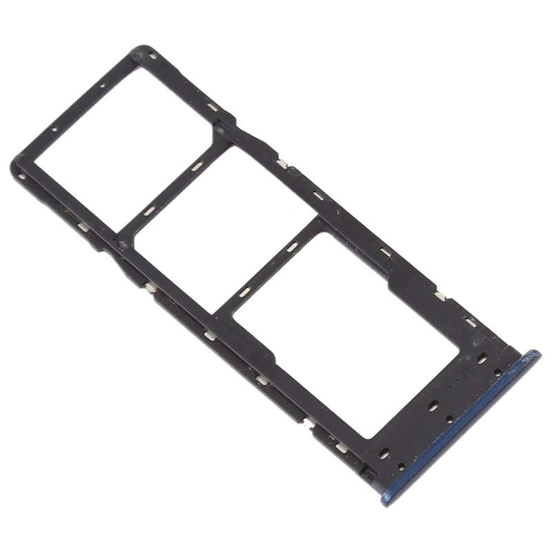 For Infinix X627 Smart 3 Plus SIM Card Tray + SIM Card Tray + Micro SD Card Tray (Blue)