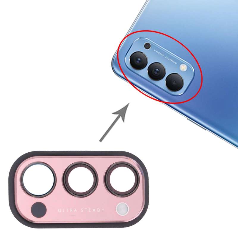For OPPO Reno4 5G PDPM00, PDPT00, CPH2091  Camera Lens Cover (Red)
