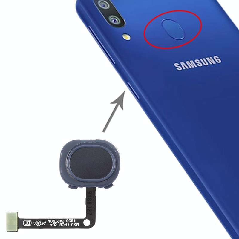 For Galaxy M20 Fingerprint Sensor Flex Cable(Black)