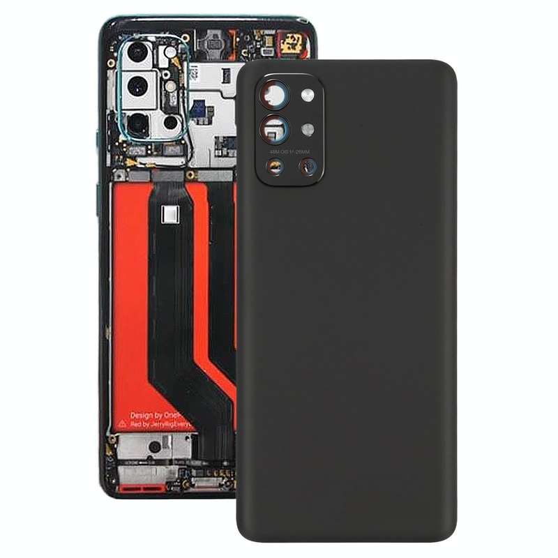 For OnePlus 9R Battery Back Cover With Camera Lens (Frosted Black)