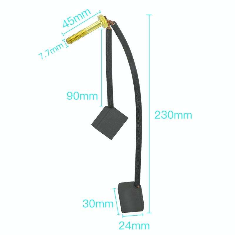2pcs /Set For Club Car / EZGO Golf Cart 3.3 Motor Carbon Brushes, Specification: Carbon Brush