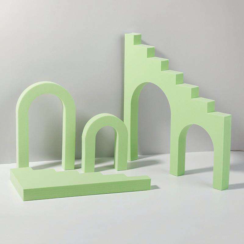 Ladder Combo Kits Geometric Cube Solid Color Photography Photo Background Table Shooting Foam Pro...