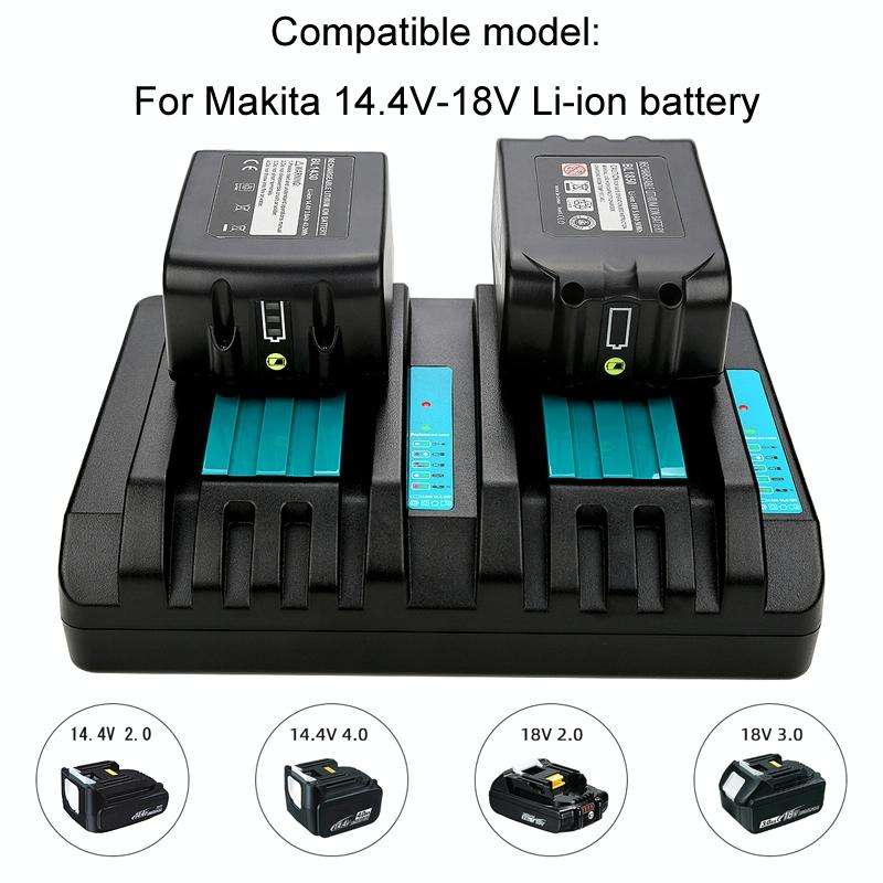 For Makita DC18RC 14.4-18V Lithium Battery Dual Charger, Specification: UK Plug