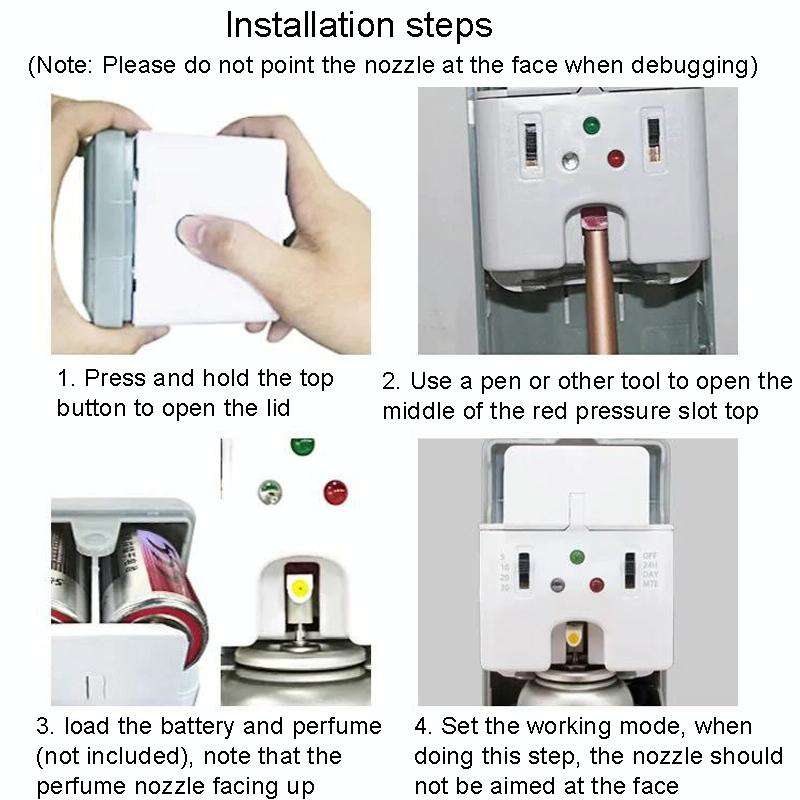 Automatic Light Sensor Spraying Machine Toilet Timed Fragrant Machine(White)