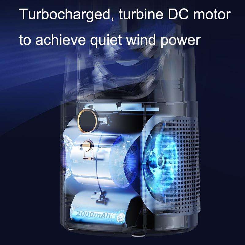 X25 Iron Gray Student Dormitory Bedside Small USB Charging Platform Light Desktop Bladeless Quiet...