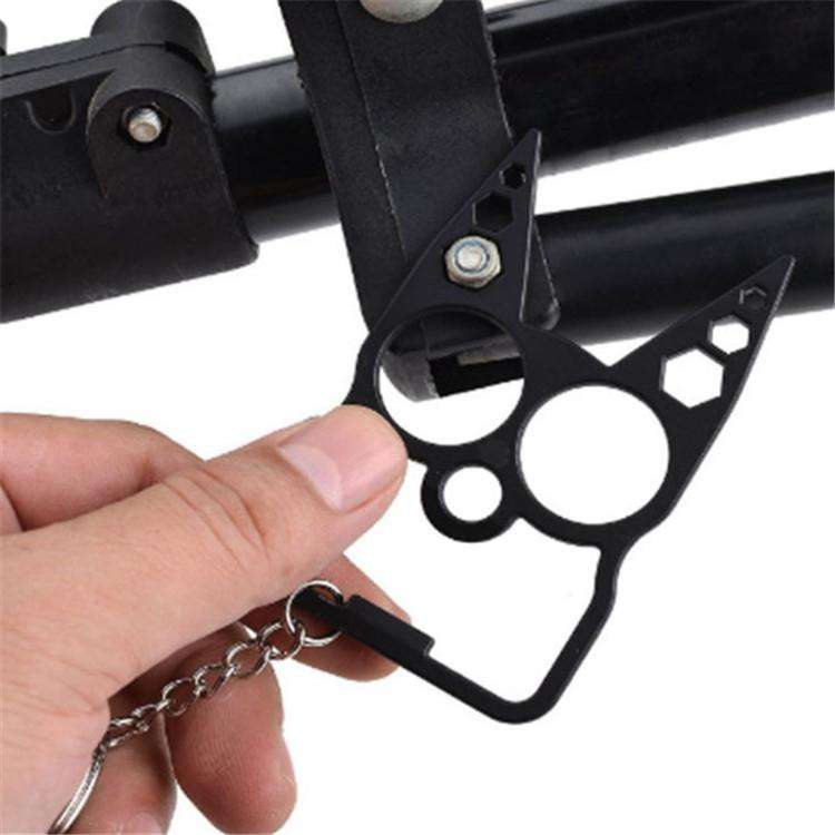 Multifunctional Outdoor Self-defense Double Finger Buckle Can Break The Window, Random Color Deli...