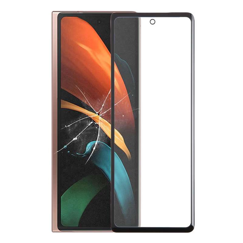 For Samsung Galaxy Z Fold2 SM-F916B/W21 LCD Secondary Screen Outer Glass Lens with OCA Optically ...