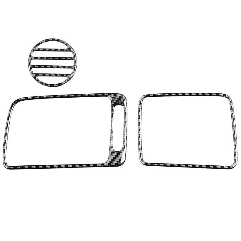 3 in 1 Car Carbon Fiber Front Passenger Seat Air Outlet Decorative Sticker for Honda Civic 8th Ge...