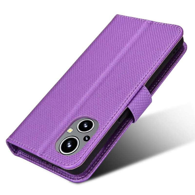 For OPPO Reno7 Z 5G / A96 5G Diamond Texture Leather Phone Case(Purple)