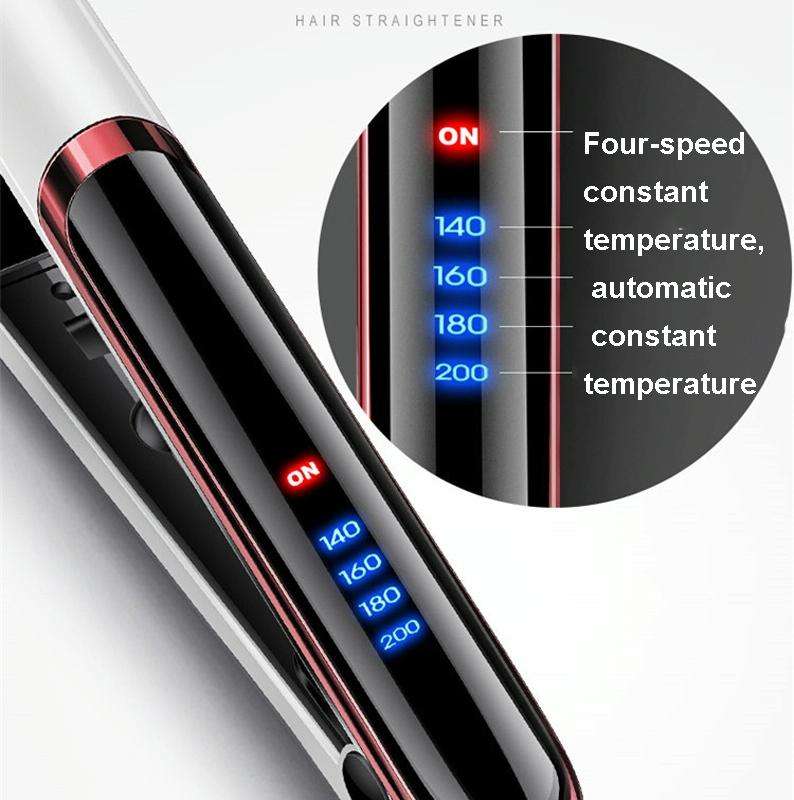 35W 2 In 1 Curling and Straightening Dual-use Electric Splin,Specification: EU Plug(White)
