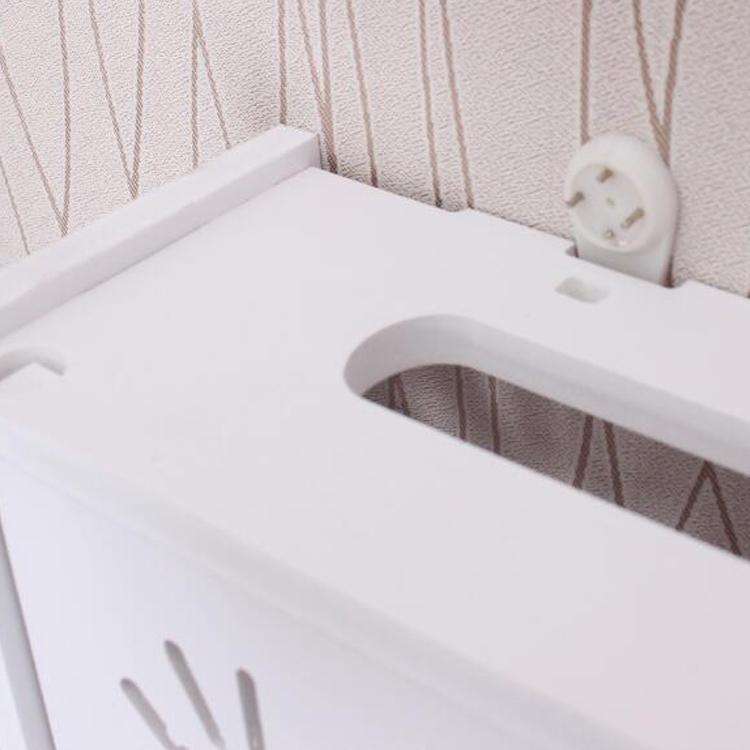 Wifi Router Box PVC Wall-mounted Shelf Hanging Board Bracket Storage Box, Size:41x23x8.5cm(Shutter)