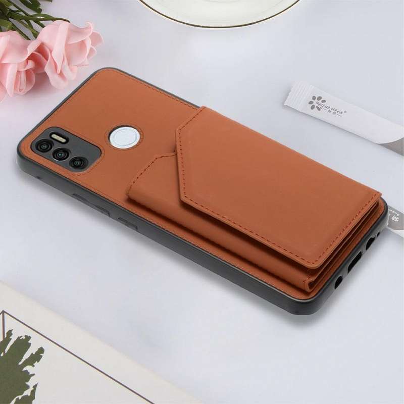 For Tecno Spark 5 Air / 6 Air Skin Feel PU + TPU + PC Phone Case(Brown)