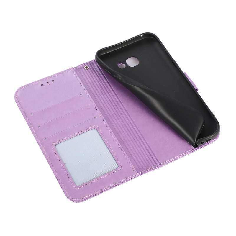 For Samsung Galaxy A5 (2017) Skin Feel Embossed Sunflower Horizontal Flip Leather Case with Holde...