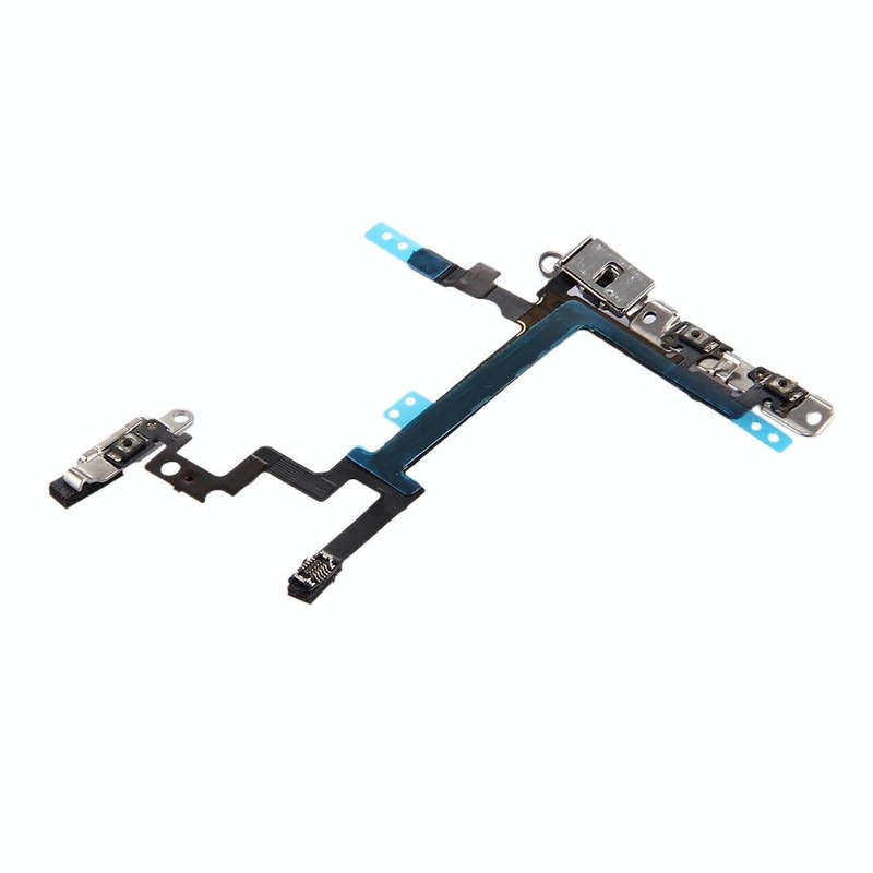 Power Button & Volume Button Flex Cable with Brackets for iPhone 5