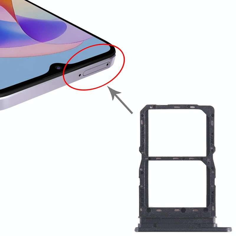 For Honor Play 40C SIM + SIM Card Tray (Black)